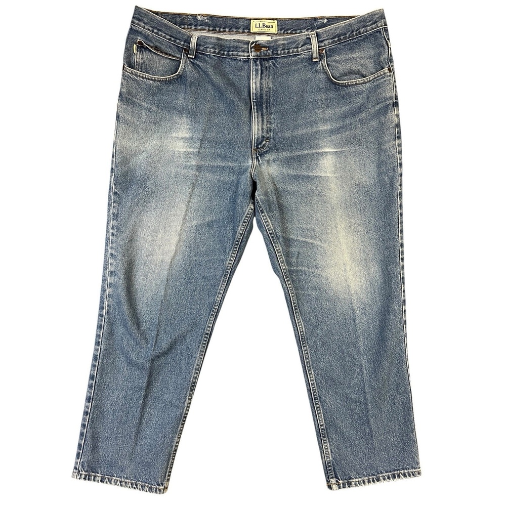 LL Bean‎ Jeans Mens Size 44x29 Blue Denim Classic Fit Durable Casual Workwear